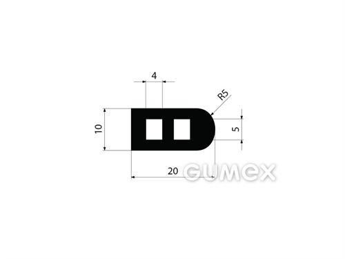 GUMMIPROFILE D-FORM - NBR